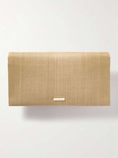 AQUAZZURA Citrus Punch embellished raffia clutch | NET-A-PORTER Citrus Punch, Raffia Clutch, Net A Porter, Women Collection, Porter, Clutch Bag