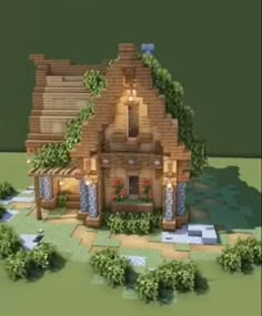 Minecraft Oak Wood House, Cute Minecraft Houses Cottage Tutorial, Minecraft House Ideas Spruce, Corner House Minecraft, Minecraft House Exterior Ideas, Minecraft Oak House Ideas, Cabin Minecraft Houses, Small Minecraft Cottage, Small Minecraft Houses Cottages