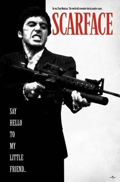 Scarface Poster, Metallica Black Album, Indie Movie Posters, Scarface Movie, Gangster Movies, Film Vintage, Full Metal Jacket, Sofia Loren, Edward Norton