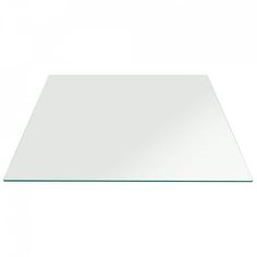 a glass table top on a white background