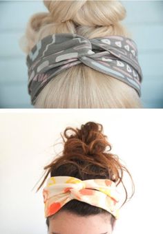 Street Scene Vintage: Vintage DIY: 6 Easy and Quick DIY Projects You Need to Try! Diy Headbands, Women Diy, Vintage Diy, Hair Dos, Athletic Wear, Hippie Style