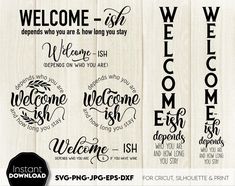 welcome fish svg cut files for cricut and silhouette & printables