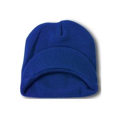 TopHeadwear's winter cuffless visor beanie cap Size: One Size.  Color: Blue.  Gender: unisex.  Age Group: adult. Visor Beanie, Beanie Cap, Winter Beanie, Blue Gender, Men Winter, Cloth Bags, Knitted Hats, Age Group, Bag Accessories