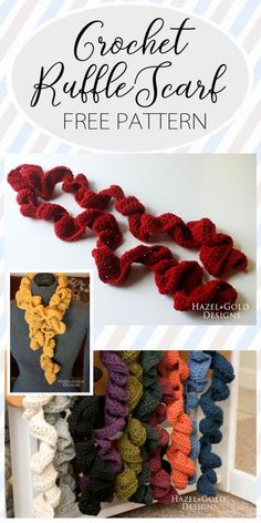 crochet ruffle scarf free pattern