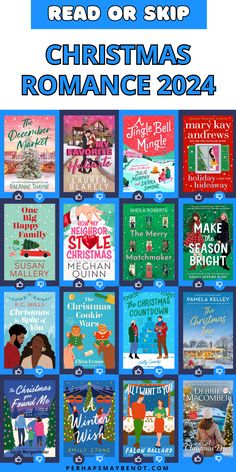 christmas books for kids and adults to read in the winter, with text that reads read or skip christmas romance