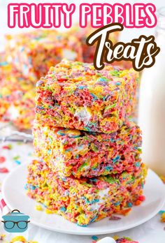 no bake cookie recipe - fruity pebbles rice crispy treats recipe