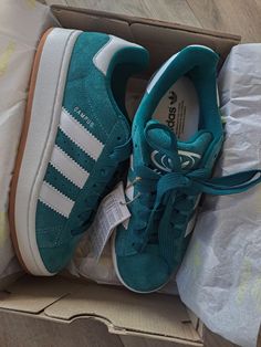 adidas campus 00s, adidad campus 00s teal #adidas Shoe Lookbook, Shoes Wishlist, Teal Sneakers, Teal Outfits, Shoe Wishlist, Adidas Campus