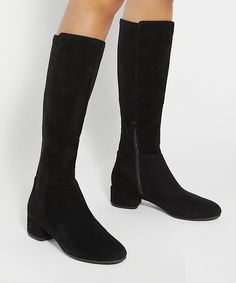 Tayla Black, Stretch Knee-High Boots Chukka Boots Men, Suede Boots Knee High