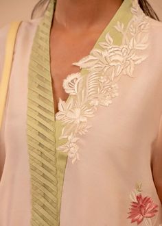 Summer Bloom – MAHGUL Stiching Styles, Linen Kurtas, Designer Neck, Embroidery Fashion Detail, Dress Business, Kurti Patterns, Shirt Korean, Kurti Embroidery Design