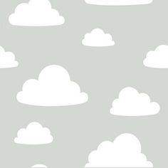 a gray and white wallpaper with clouds on the top, one cloud is in the sky