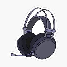 a pair of headphones sticker