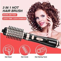 This Brush Is Awesome I Own 2 So I’m Selling 1 Perfect Drying Tool With Less Time.. It Straightens The Hair Out Anazing Tool Take It On Vacation To A Sleepover Wherever. Rotating Hair Dryer, Bob Length, Blow Hair, Hot Air Brush, Curling Brush, Hair Blow Dryer, Dryer Brush, Oval Brush, Blow Dry Brush