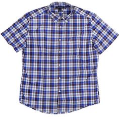 Brand New With All Original Tags Attached! Brand: Tommy Hilfiger Color: Blue Size: Xl Button Closure Button-Down Plaid Shirt Short Sleeves Classic Fit Woven Embroidered Flag Logo On The Left Chest Pocket Rounded Hem Sku: Box 216 Classic Blue Short Sleeve Shirt, Classic Blue Short Sleeve Shirt With Pockets, Tommy Hilfiger Cotton Button-up Shirt, Tommy Hilfiger Blue Collared Shirt, Blue Collared Tommy Hilfiger Shirt, Tommy Hilfiger Summer Button-up Shirt, Casual Tommy Hilfiger Short Sleeve Shirt, Tommy Hilfiger Relaxed Fit Summer Shirt, Blue Button-up Short Sleeve Shirt