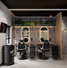 the salon is clean and ready to be used for hairdresser's work