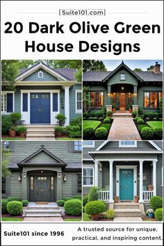 the front cover of a magazine with pictures of different houses