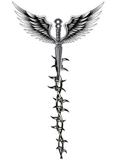 Barbed Wire Spine Tattoo, Vertical Tattoo Design Men, Mens Spine Tattoo, Spine Tattoos For Men, Christian Tattoos For Men, Chest Tattoo Wings, Faith Tattoo Designs, Meaningful Tattoos For Men