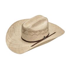 Style number: A73148 Natural straw hat Comfort sweatband Brown hatband Ariat pin 4 1/4" crown 4 1/4" brim Ariat Hats, Cowboy Straw Hat, Mens Cowboy Hats, Twist Weave, Natural Twists, Nature Fashion, Straw Cowboy Hat, Men's Hats, Western Hats