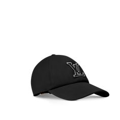 LOUIS VUITTON® - Lv Signature Cap - Black Luxury Baseball Cap With Embroidered Logo And Visor, Luxury Baseball Cap With Embroidered Logo, Cap Collection, Louis Vuitton Official, Sporty Style, Back Strap, The Crown, Gold Tone Metal, Women Collection