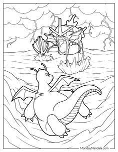 an image of pokemon coloring pages