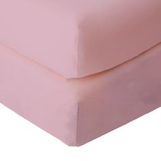 a pink sheet set on a white background