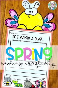 a spring writing activity with the words if i were a bug