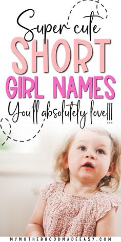 Are you on the hunt for a short and sweet girl name for your baby girl? Whether you’re looking for something traditional or modern, we’ve got a list of super cute sweet short girl names that are perfect for your little one. Unisex Names List, Short Girl Names, Celestial Baby Names, Sweet Girl Names, Top Baby Girl Names, Popular Baby Girl Names