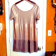 Amazing Free People Metallic Sequined Dress With Low Drape In The Back! Sequins Are Semi-Matte So They’re Not Too Shiny, And They’re Expertly Sewed In Three Adjoining Tiers From To Appear Blended With An Ombr Effect! Easy, Breezy, And Beautiful! Size S And Nwt! Lululemon Dress, Red Ruffle Dress, Jersey Wrap Dress, Party Mini Dress, White Linen Dresses, Scalloped Dress, Sequined Dress, Belted Shirt Dress, Leopard Dress