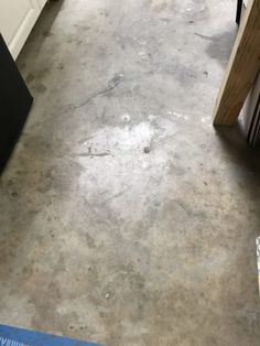 the kitchen floor is dirty and needs to be sanded down before it's finished