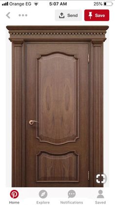 an image of a wooden door that is on the app store's iphone screen