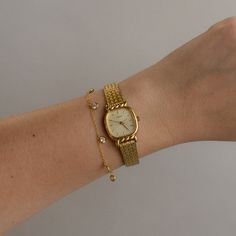 Trendy Watches Women, Dainty Initial Necklace, Fancy Watches, Vintage Watches Women, Nail Jewelry, Jewelry Fashion Trends, Gold Bracelet Cuff, Classy Jewelry, Jewelry Lookbook