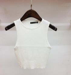 Item Type: TopsGender: FemaleDecoration: NoneClothing Length: ShortPattern Type: SolidFabric Type: KnittedMaterial: Cotton, Nylon, SpandexCollar: O-Neck SKU: 578086 White High Stretch Casual Tank Top, White Seamless Knit Crop Top, White Knit Crop Top Tank Top, White Knit Crop Top With Crew Neck, Solid Stretch Knit Crop Top, Crop Top Camisole, Short Tank Top, Top Cropped, Casual Tops For Women