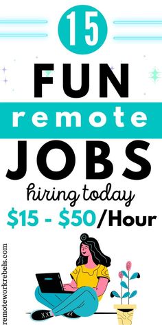 an advertisement for the fun remote jobs program