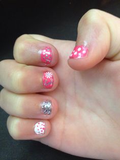 Kids Nail Art Designs, Pink Christmas Nails, Girl Nails, Baby Nails, Vacation Nails