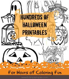 the hundreds of halloween printables for hours of coloring fun