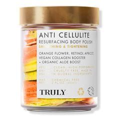 Anti-Cellulite Body Polish - ANTICELLULITE RESURFACING BODY POL 2OZBenefitsRefines Skin Texture Leaves skin smooth, soft, and supple.Minimizes the Appearance of Cellulite Improves skin elasticity and firmness to fade out dimply skin.Key IngredientsRetinol is an effective active ingredient for treating cellulite. By increasing collagen production, promoting skin elasticity, and repairing cell structure, retinol smooths and refines skins texture while blurring out dimples.Orange flower is rich in Body Toning, Collagen Booster, Vegan Clean, Body Polish, Fade Out, Improve Skin Elasticity, Orange Flower, Body Treatments, Skin Texture