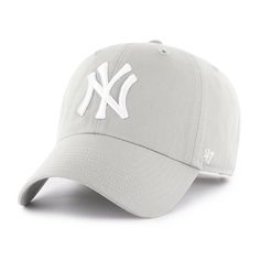 Style #B-RGW17GWS-GY 47 Brand Adjustable Strapback Hat Dark Grey Crown Dark Grey Visor Team Logo Embroidered in White Crown Dark, Ny Cap, Yankee Hat, Ny Hat, Swag Hats, New York Yankee Hat, Yankees Hat, Strapback Hats, 47 Brand