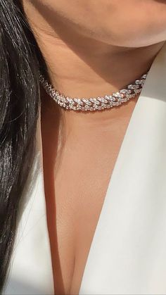 Mini Cuban Link Choker | Silver – The Lush Label Cuban Link Choker, Snake Necklace Silver, Golden Snake, Choker Silver, Cuban Link Necklace, Expensive Jewelry Luxury, Silver Diamond Necklace, Layered Necklaces Silver, Snake Necklace