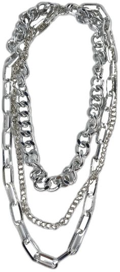 Elle Multi Chain Layered Necklace Silver, Necklace by H&D Accessories | LIT Boutique Layered Necklace Silver, Chain Layered Necklace, Layered Necklaces Silver, Rolo Chain, Layered Necklace, Layered Look, Necklace Silver, Layered Necklaces, Silver Necklaces