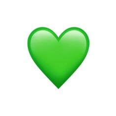 a green heart on a white background