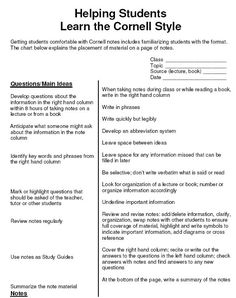 an instruction sheet for students to learn how to use the corrective skills in writing