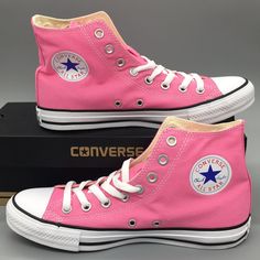 Nwt Authentic In A Box (No Lid) Womens Converse 151903c Ctas Hi Freedom Trail Pink Pink Converse Women, Converse Chuck Taylor Leather, Pink Converse Canvas Shoes, Pink Converse Lace-up Canvas Shoes, Converse High-top Pink Canvas Shoes, Black Chuck Taylors, Kids Pibk Converse, Black Chucks, All Star Shoes