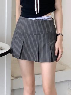 TAVIMART - American Retro Stripe Mini Skirt Fake Two Pieces Patchwork High Waist Hip Wrap Skirt for Women Summer A-line Skirt New 1Measurement In CM size Waist(cm) Hips(cm) Length(cm) S 64 90 31 M 68 94 32 L 72 98 33 Casual A-line Bottoms For Office, Non-stretch Pleated Skort, Office Lady High Waist Lined Mini Skirt, High Waist Lined Mini Skirt For Office, Non-stretch Short Pleated Skirt, Non-stretch Lined Mini Pleated Skirt, Casual Flared Skirt Bottoms For Office, Spring High-waisted Office Lady Skirt, Spring High Waist Office Lady Skirt