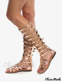 Olivia Mark - Classic Black Open Toe Gladiator Sandals featuring Stylish Buckle Detail Sandals For Bride, Goddess Sandals, Comfortable Ankle Boots, Strappy Sandals Gladiators, High Quality Boots, Flat Gladiator Sandals, Estilo Chic, Open Toe Shoes, Buckle Boots