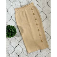 Daimaran Women's Fashion Skirt Knee Length Straight Pencil With Buttons Color : Beige Condition: New ! Measurements: Size M Waist 13" - 16" Length 30" Hip 16" - 18" Size S Waist 12.5" Length 30" Hip 15.5" Elegant Beige Buttoned Skirt, Elegant Beige Skirt With Buttons, Fitted Beige Mini Skirt With Buttons, Beige High Waist Lined Pencil Skirt, High Waist Lined Beige Pencil Skirt, High Waist Beige Lined Pencil Skirt, High Waist Beige Pencil Skirt With Lining, Skirt Knee Length, Womens Pencil Skirts