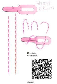 the pink chain has been cut out and is next to it's own qr code