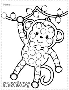 monkey coloring pages for kids to color