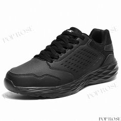 Casual Athletic Shoes with Leather Upper, Lightweight and Soft Sole, Waterproof Running Sneakers Casual Athletic Shoes, Casual Athletic, Running Sneakers, Sneakers Black, Athletic Shoes, Leather Upper, Active Wear, Running, Sneakers