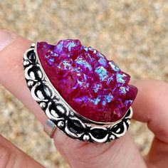 Brand New Handmade Ethnic Hot Pink Titanium Druzy Silver Ring. Size 6.25 925 Stamped $15 You're Awesome Sale Is Happening Through The End Of The Year. Select Pieces Of Jewelry Will Be Only $15. Continue To Check Back As New Pieces Of Jewelry Will Be Added Daily. Bundle To Save Even More. Sometimes You Forget You're Awesome So This Is Your Reminder! Adjustable Silver Festival Ring, Nickel Free Silver Rings For Festival, Nickel-free Silver Rings For Festival, Bohemian Silver Crystal Ring Nickel Free, Bohemian Nickel-free Silver Crystal Ring, Silver Bohemian Crystal Ring, Bohemian Silver Crystal Ring In Sterling Silver, Bohemian Sterling Silver Crystal Ring, Bohemian Silver Sterling Crystal Ring