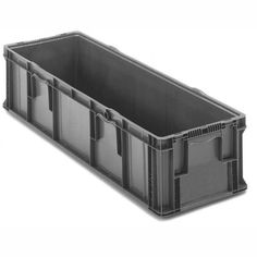 a large plastic container with two dividers on the bottom and one section open to show it