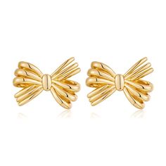 PRICES MAY VARY. Bow Earrings for Women:This bow earring weighs 0.21oz, height 2cm/0.79in, width 2.7cm/1.1in,Lovely gold bow earrings make your look even sweeter. Gold Bow Drop Earrings：Delicate and dainty, these gold bow earrings feature a charming and intricately assembled bow design that adds a touch of elegance to any outfit. Unique Design: The small gold line drop dangle earrings offer a versatile accessory for various occasions, seamlessly transitioning from casual to formal settings with Bow Earring, Bridal Diamond Necklace, Statement Stud Earrings, Silver Bow, Gold Line, Bow Earrings, Bow Design, Delicate Earrings, Dainty Earrings